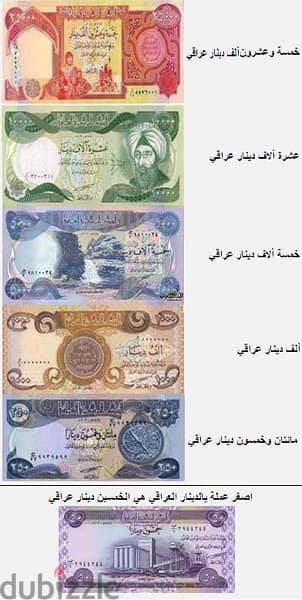 شراء الدينارات العراقية الملغاة اصدار ٢٠٠٣