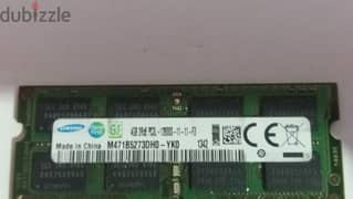رام 4 جيجا لاب توب DDR3 12800 1600 حاله محترمه