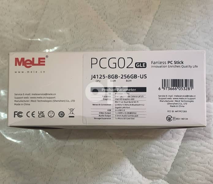 MeLE PCG02 Fanless Mini PC Stick Computer 8GB 256GB Windows 11 Pro 4K 1