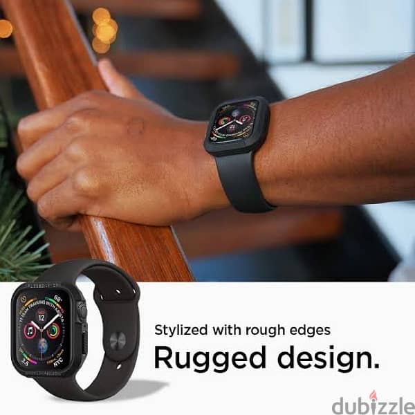 Spigen Rugged for Apple Watch S7 (45mm)/S6/SE/S5/S4 44mm  جراب سبيايجن 8