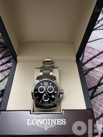 Longines conquest L3.660. 4.56. 6- Men - Chronograph ساعة لونجيبنز