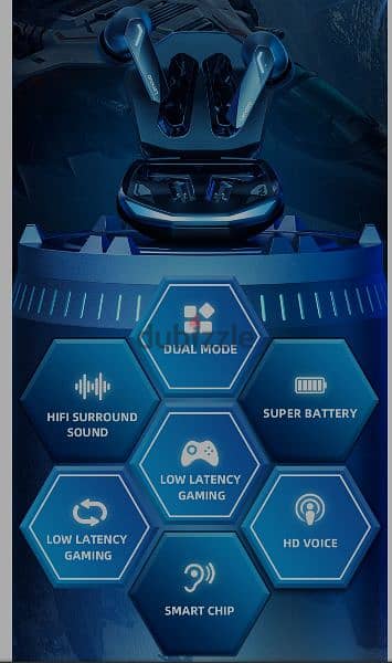 ايربودز  لينوفو Lenovo GM 2 pro Gaming Airpods 8