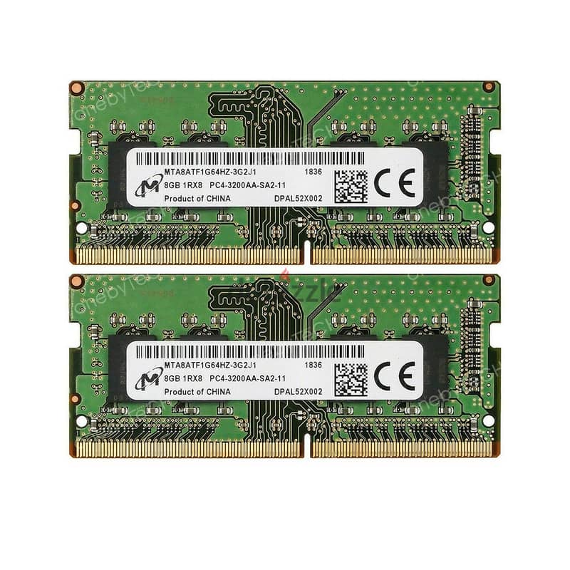 للبيع رامات لابتوب Micron 8GB DDR4-3200 SODIMM Laptop Memory 0