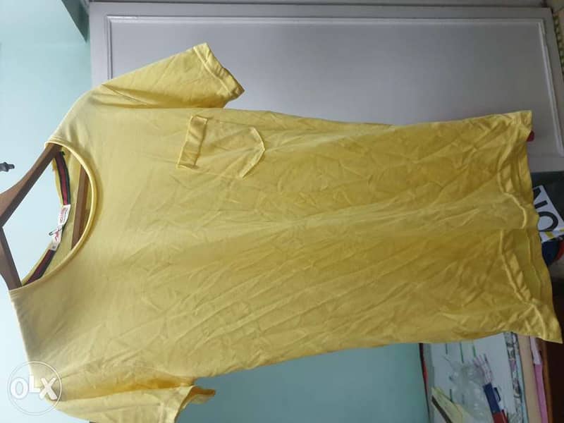 For sale yello shirt  Cotton male size M new new new 3