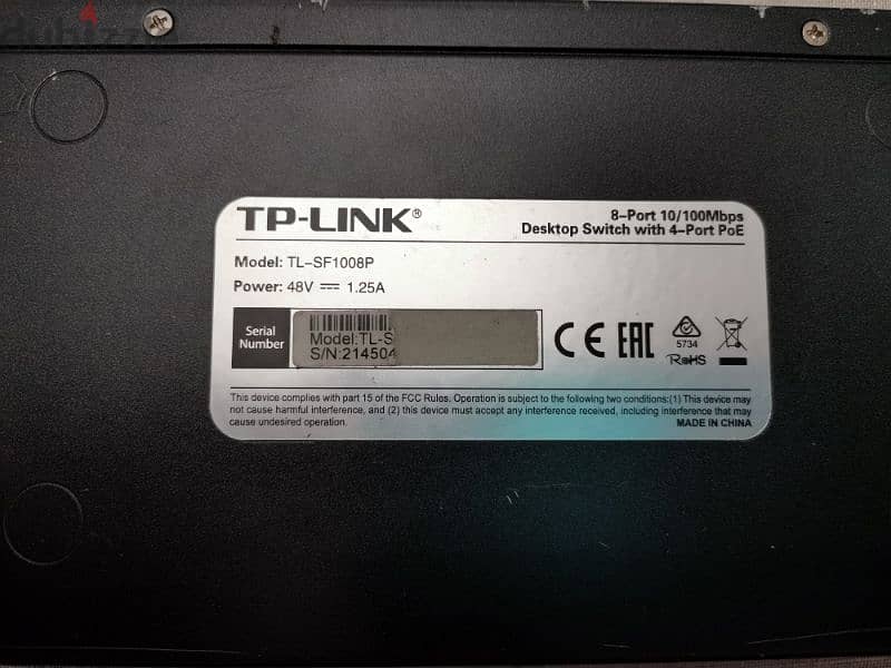 TP-LINK TL-SF1008P سويتش 2