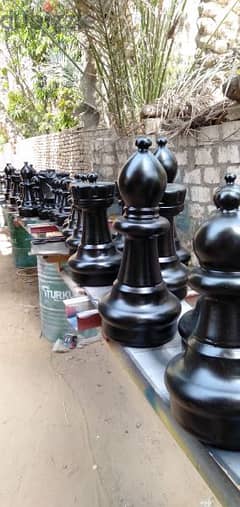 شطرنج فيبر جلاس عملاق لون ابيض واسود والوان مختلفه للتواصل 01152224570 0
