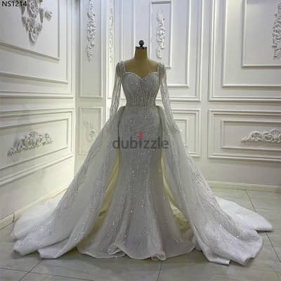 Wedding drees + 4M Veil + Hair piece