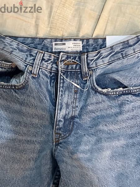 Bershka Straight Vintage Jeans بريشكا جينز مقاس اصلي ٢٨ 2