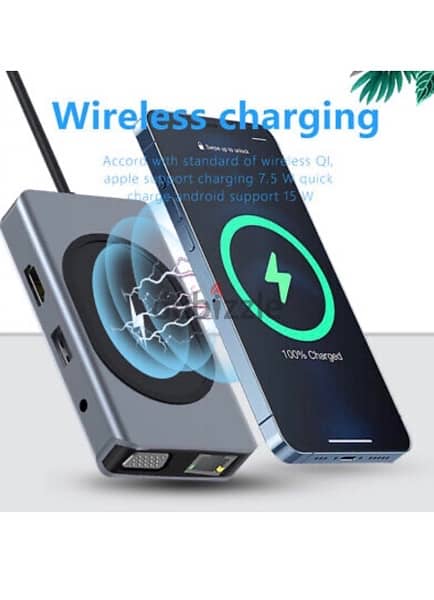 Type C hub 9in 1 wireless charger From usa 3