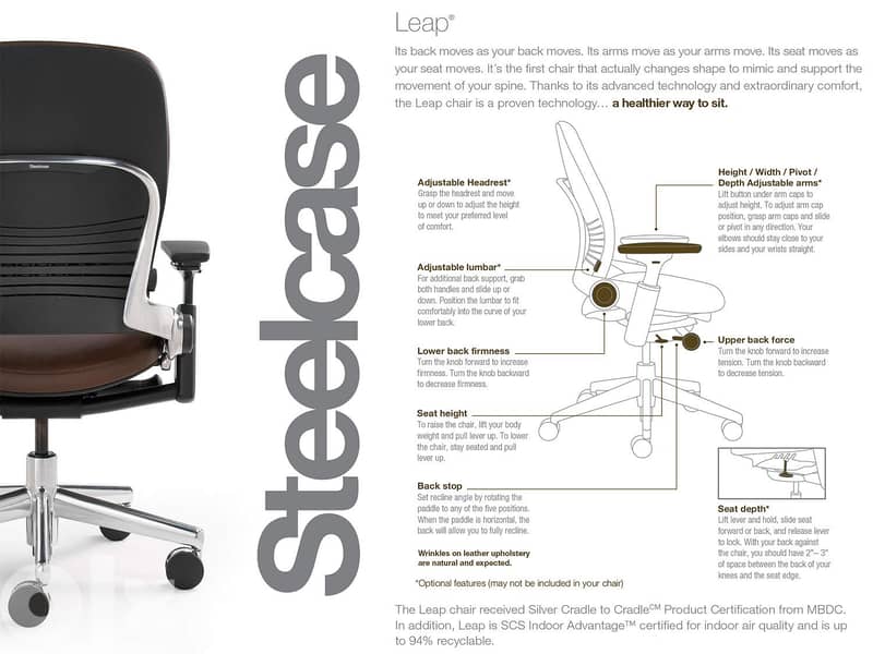 steelcase leap v2  Hreman miller office chair كرسى طبى رقم 1 عالميا 13