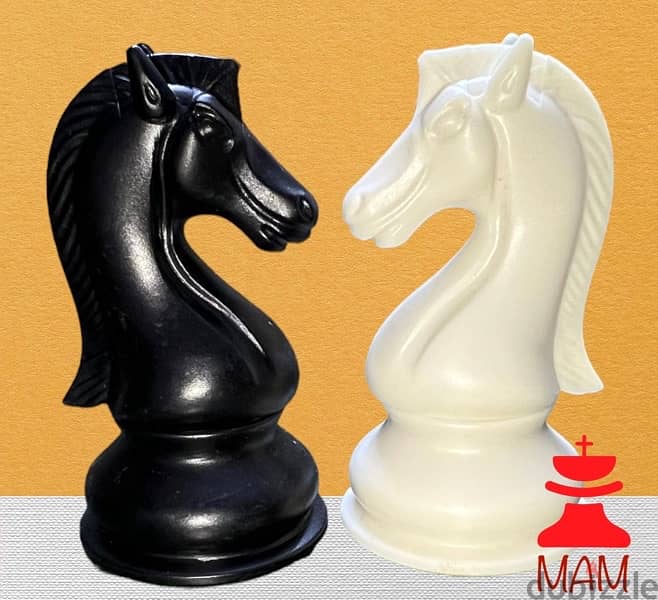 Chess pieces Black & White قطع شطرنج ابيض واسود 1