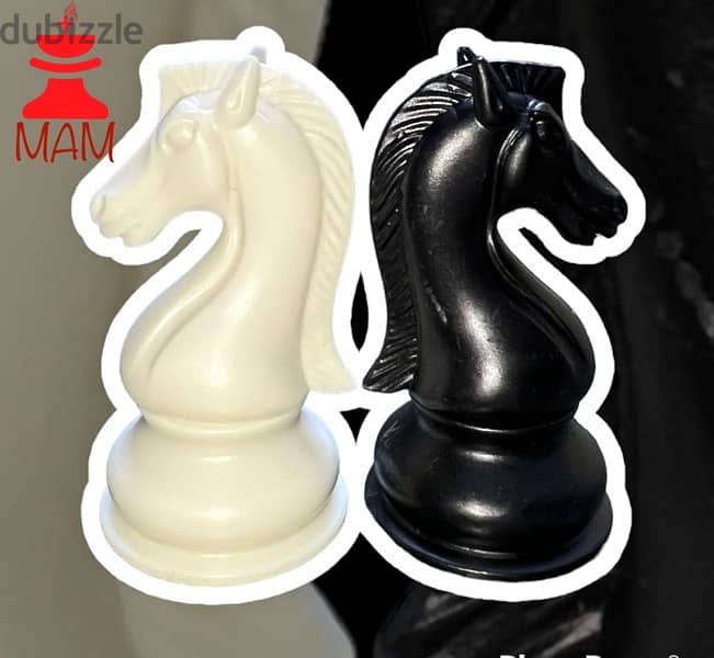 Chess pieces Black & White قطع شطرنج ابيض واسود 2