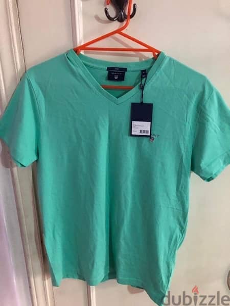 Gant spearmint/green v-neck t-shirt 1