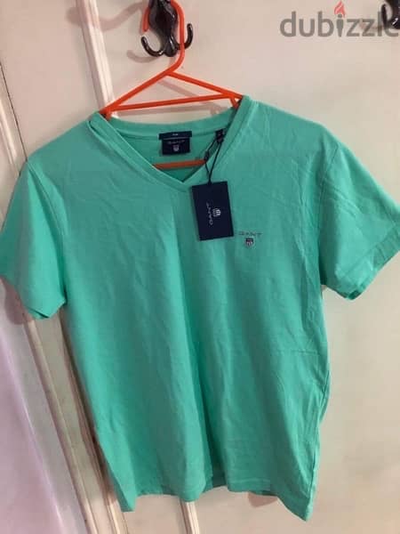 Gant spearmint/green v-neck t-shirt 2