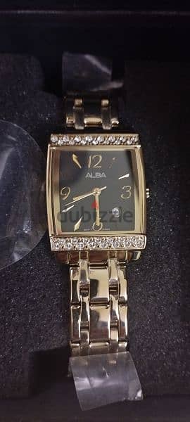 ALBA / SWAROVSKI crystal ORIGINAL WATCH NEW WITH BOX  ساعة ألبا