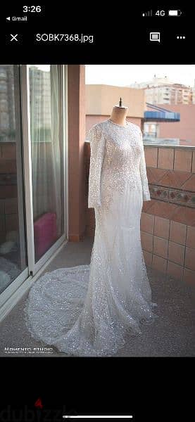 فستان فرح  بالطرحة  wedding dress 2
