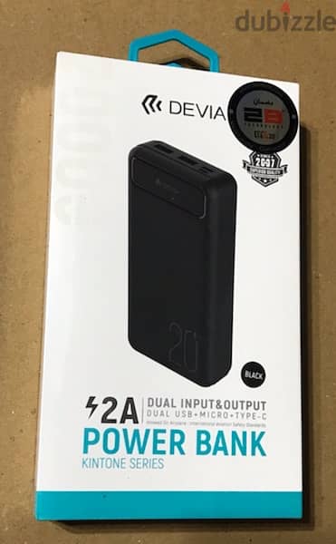 powerbank باور بانك 20,000 مللي أمبير.