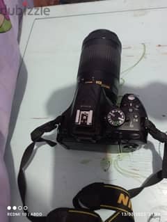 كاميرا نيكون 5200d +عدسة 70-300 الكاميرا والعدسه كسر كسر الزيرو 0