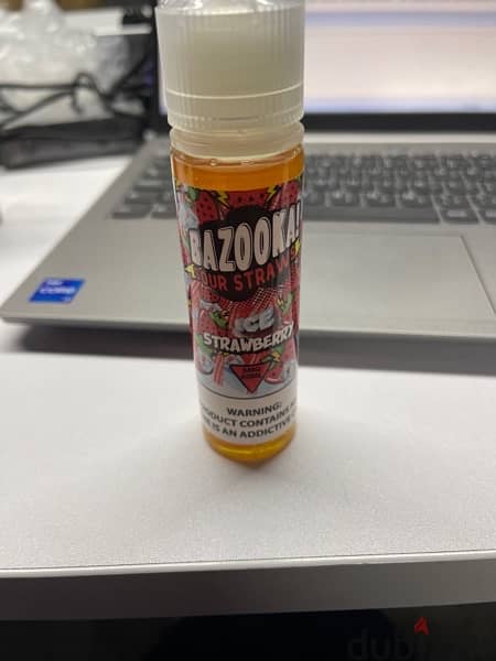 Bazooka premium E-Liquid sour strawberry Ice 0
