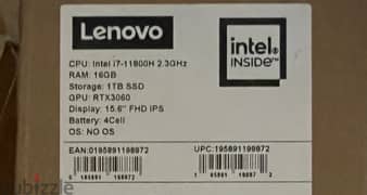 Lenovo Legion 5ITH6H used like new 0