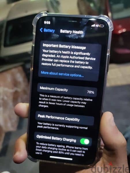 ايفون اكس بطاريه 78 الجهاز متفتحش في حاله كسر الزيرو 0