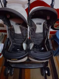 baby twins stroller عربية اطفال تؤام 0