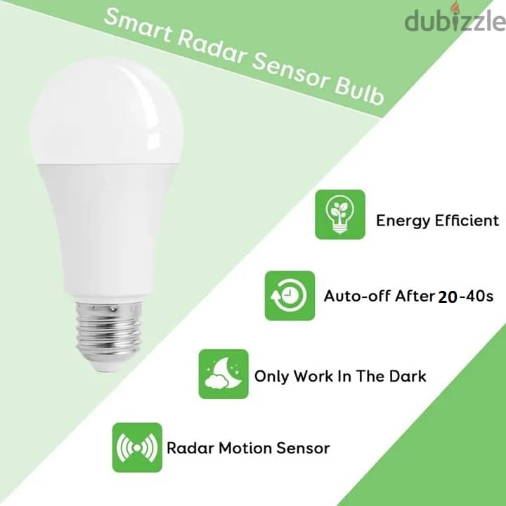 E27 Microwave Motion Sensor LED Bulb لمبة إضاءة بحساس ميكروويف 3