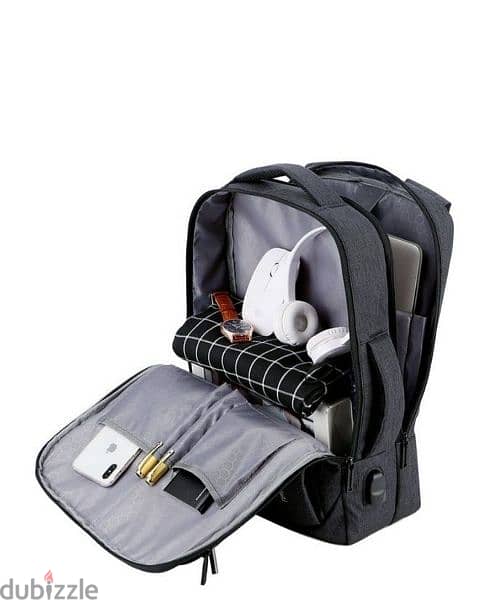 Meinali laptop Backpack model 023 Grey, black,blue 2