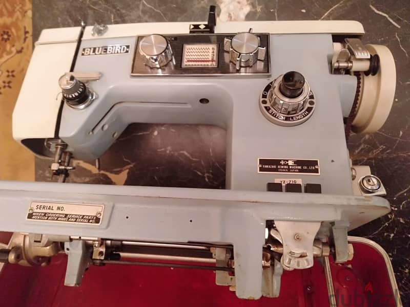 ماكينة خياطة ياباني أصلي من السبعينيات ماركة BlueBird لم تستخدم Japan 11