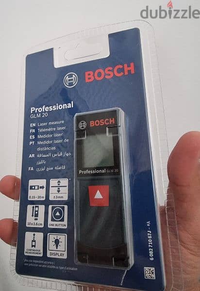 Telemetre laser Professional Bosch 0.15 - 20m - GLM20