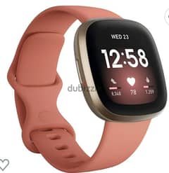 Fitbit FB511GLPK Versa 3 Smart Watch, GPS - Pink and Gold