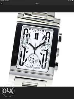 BVLGARI RETTANGORO RTC49S Chronograph White Dial Quartz Men’s Watch 0