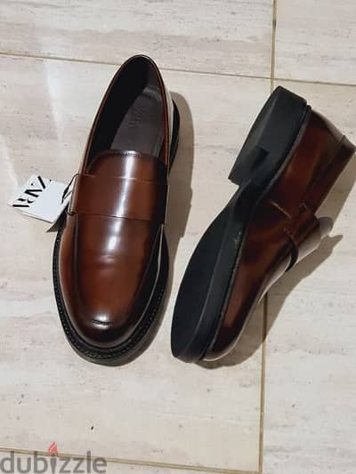 ZARA shoes size 44  جلد طبيعى