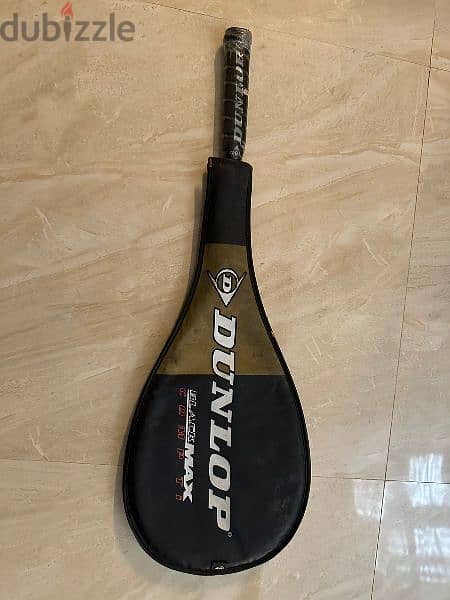 Dunlop black max comp ti squash racket with cover gold/black 200 g 1
