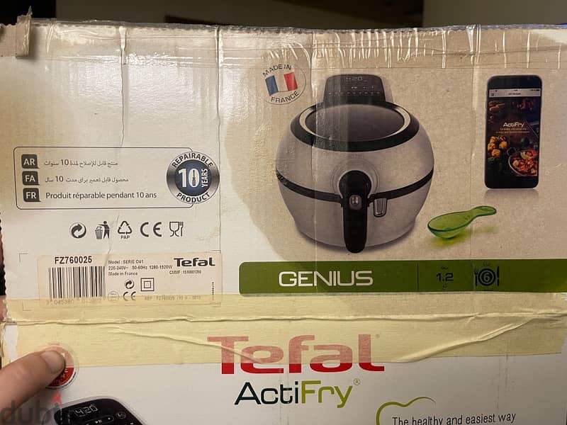 Tefal actifry airfryer 1.2 kg genius used 2 times only 15