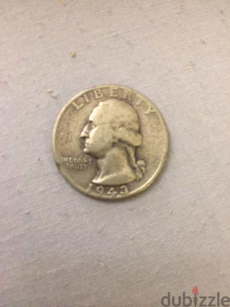 quarter dated 1943 silver a USA 0