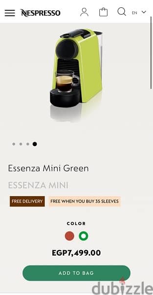 Nespresso Essenza Mini Green 1