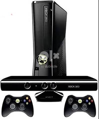 Xbox 360 used as new Kinect + 200games + 6 CD games + 2 controllers