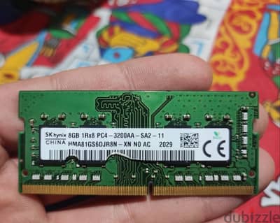 SKhynix 8gb ram ddr4 3200 for laptop رام ٨ جيجا