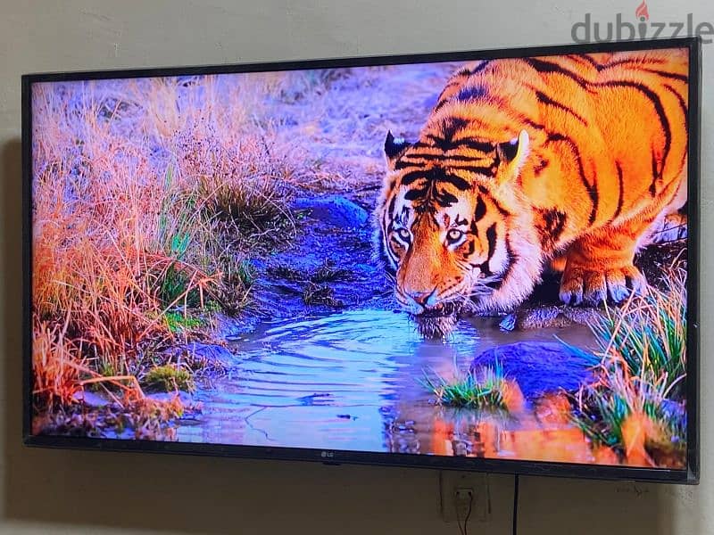 بحاله الزيروو ل جى49اسمارت رسيفر داخلى4k-UHD-IPS بلكارتونه بملحقاتها 4