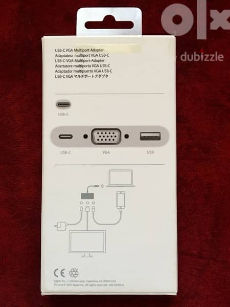Apple USB-C VGA Multiport Adapter أصلى بحالة الزيرو 1