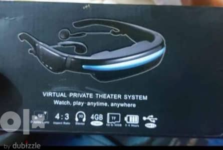 نظارة فيديو ثرى دى بذاكرة داخلية ومدخل لكارت ميمورى