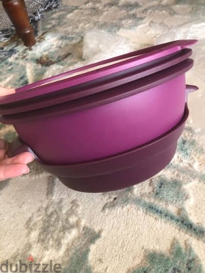 MicroGourmet Tupperware ٣  اواني علي بعض  طهي بالبخار