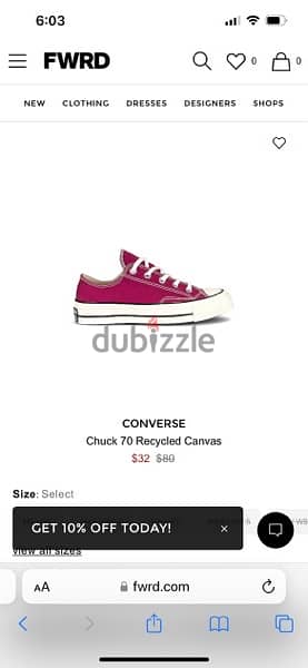 جزمه Converse بناتي اصلي بنص التمن