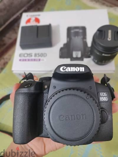 canon 850D-shutter less 1000+18-55 lens+Box+Cable