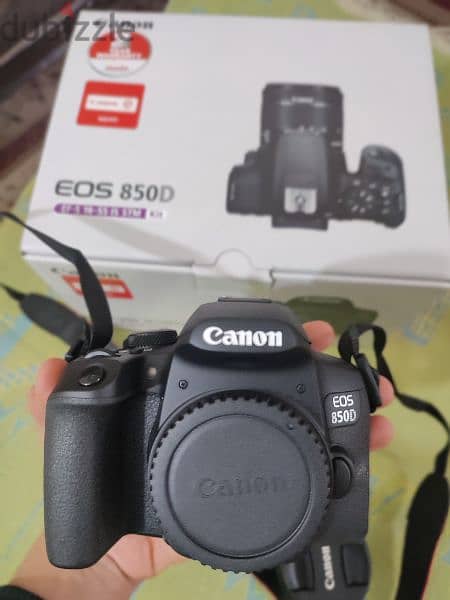 canon 850D-shutter less 1000+18-55 lens+Box+Cable +1 year warranty 1