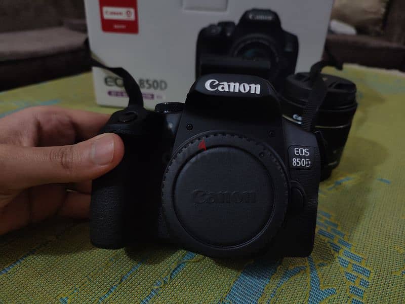canon 850D-shutter less 1000+18-55 lens+Box+Cable +1 year warranty 3