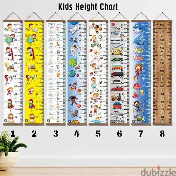 Kids height chart -مخطط متابعة طول الأطفال - أشكال جميلة (دكتور) 2
