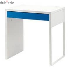 IKEA Used blue and white desk and side drawers