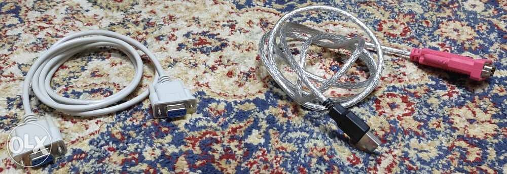 كابل سيريالUSB to Serial RS232 cable with converter cable 0